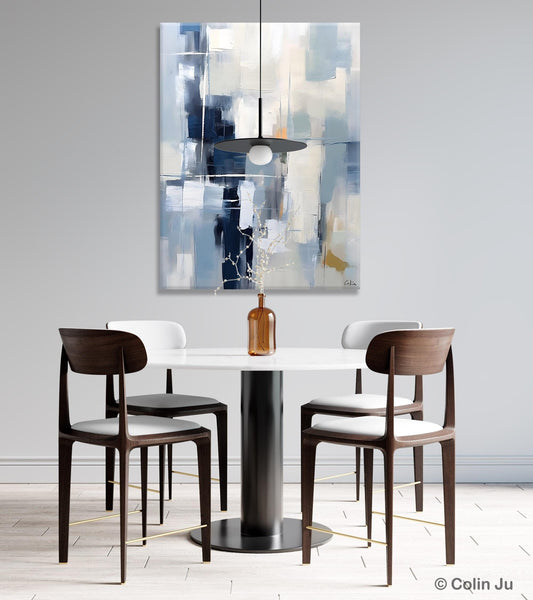 Large Modern Canvas Wall Paintings, Original Abstract Art, Large Wall Art Painting for Dining Room, Hand Painted Acrylic Painting on Canvas-Silvia Home Craft