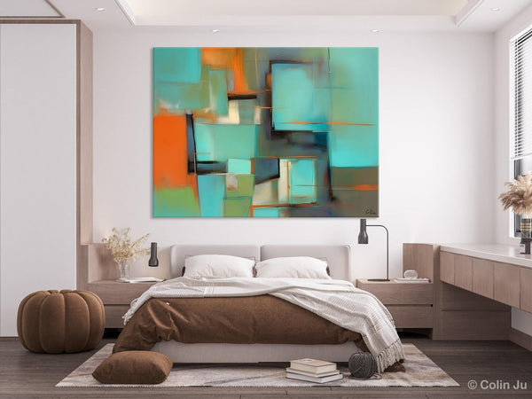 Large Canvas Art Painting for Bedroom, Huge Modern Abstract Paintings, Hand Painted Original Canvas Wall Art, Contemporary Acrylic Paintings-Silvia Home Craft