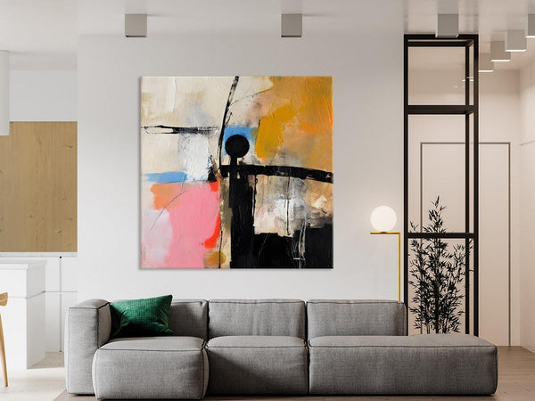 Extra Large Abstract Paintings for Bedroom, Original Modern Acrylic Wall Art, Modern Canvas Art Paintings, Abstract Wall Art for Dining Room-Silvia Home Craft