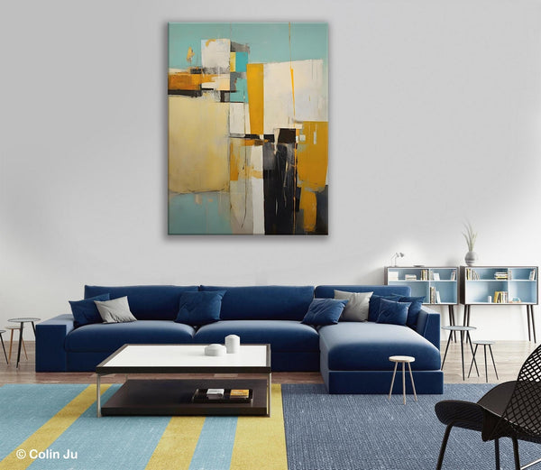 Oversized Abstract Wall Art Paintings, Original Modern Artwork, Large Wall Art Painting for Bedroom, Contemporary Acrylic Painting on Canvas-Silvia Home Craft