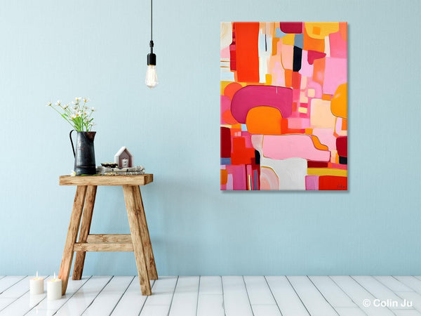 Large Modern Canvas Artwork, Original Wall Art Paintings, Large Paintings for Bedroom, Hand Painted Canvas Art, Acrylic Painting on Canvas-Silvia Home Craft