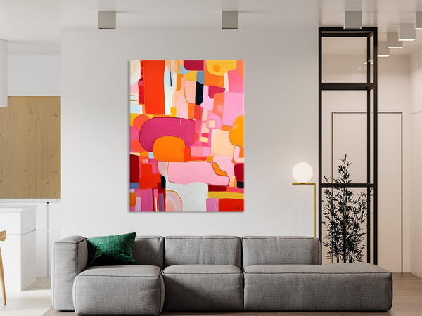 Large Modern Canvas Artwork, Original Wall Art Paintings, Large Paintings for Bedroom, Hand Painted Canvas Art, Acrylic Painting on Canvas-Silvia Home Craft