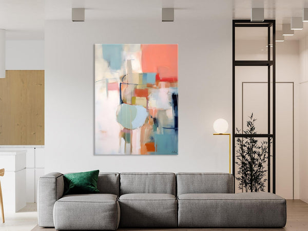 Large Modern Paintings, Original Abstract Canvas Art, Large Wall Painting for Bedroom, Hand Painted Canvas Art, Acrylic Painting on Canvas-Silvia Home Craft