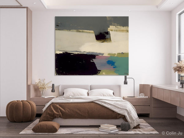 Abstract Landscape Paintings, Modern Wall Art for Living Room, Landscape Acrylic Paintings, Original Abstract Abstract Painting on Canvas-Silvia Home Craft
