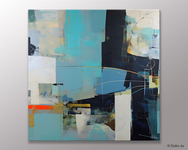 Original Abstract Wall Art, Contemporary Canvas Art, Simple Canvas Paintings, Large Abstract Art for Bedroom, Modern Acrylic Art for Sale-Silvia Home Craft