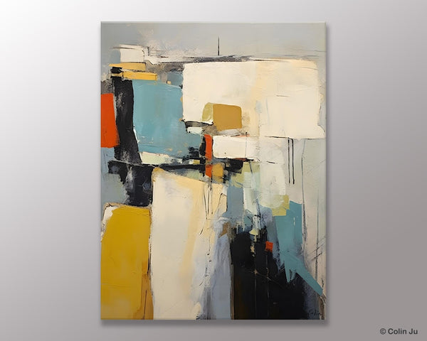 Large Modern Canvas Paintings, Heavy Texture Paintings, Large Original Wall Art Painting for Bedroom, Acrylic Paintings on Canvas-Silvia Home Craft