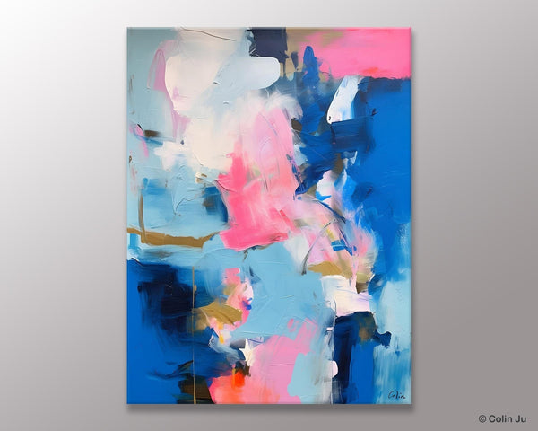 Large Abstract Painting for Bedroom, Oversized Canvas Wall Art Paintings, Original Modern Artwork, Contemporary Acrylic Painting on Canvas-Silvia Home Craft