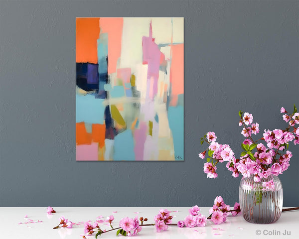 Large Modern Canvas Art for Bedroom, Original Wall Art Paintings, Large Paintings for Sale, Hand Painted Canvas Art, Acrylic Art on Canvas-Silvia Home Craft