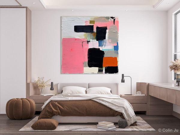 Modern Original Abstract Art, Large Wall Art for Bedroom, Geometric Modern Acrylic Art, Canvas Paintings for Sale, Contemporary Canvas Art-Silvia Home Craft