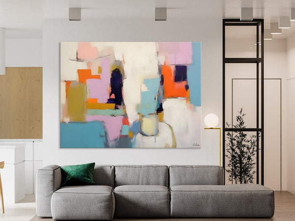 Oversized Abstract Wall Art Paintings, Large Wall Painting for Living Room, Contemporary Abstract Paintings on Canvas, Original Abstract Art-Silvia Home Craft