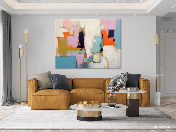 Oversized Abstract Wall Art Paintings, Large Wall Painting for Living Room, Contemporary Abstract Paintings on Canvas, Original Abstract Art-Silvia Home Craft
