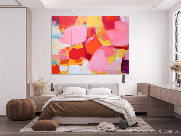 Original Modern Artwork, Large Wall Art Painting for Bedroom, Oversized Abstract Wall Art Paintings, Contemporary Acrylic Painting on Canvas-Silvia Home Craft