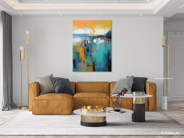 Extra Large Modern Canvas Art for Bedroom, Original Art Paintings, Large Paintings for Sale, Hand Painted Canvas Art, Acrylic Art on Canvas-Silvia Home Craft