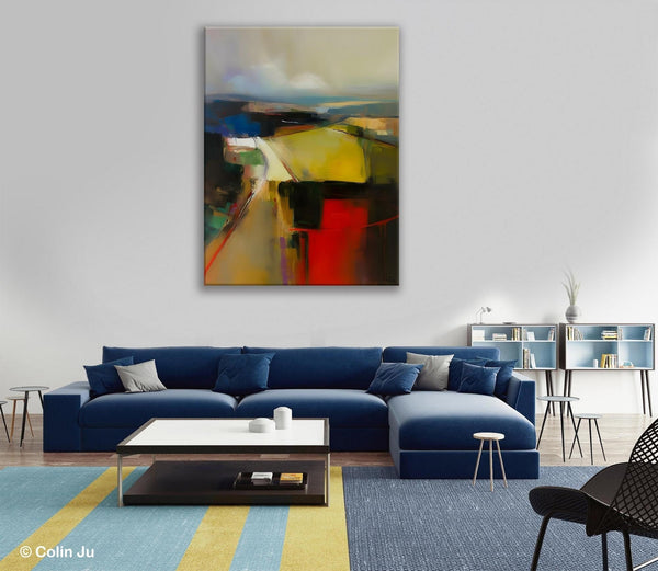 Oversized Abstract Wall Art Paintings, Large Wall Paintings for Bedroom, Contemporary Abstract Paintings on Canvas, Original Abstract Art-Silvia Home Craft