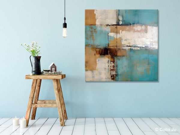 Large Wall Art for Bedroom, Geometric Modern Acrylic Art, Modern Original Abstract Art, Canvas Paintings for Sale, Contemporary Canvas Art-Silvia Home Craft