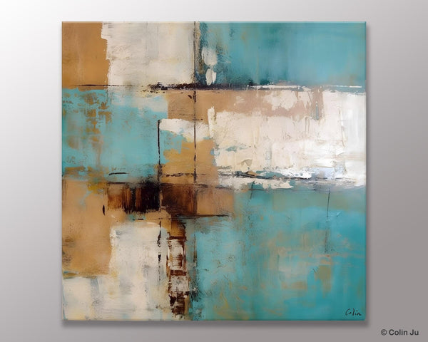 Large Wall Art for Bedroom, Geometric Modern Acrylic Art, Modern Original Abstract Art, Canvas Paintings for Sale, Contemporary Canvas Art-Silvia Home Craft