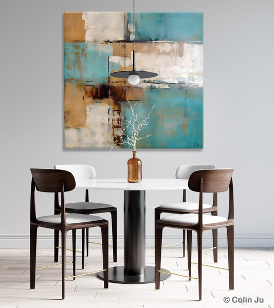 Large Wall Art for Bedroom, Geometric Modern Acrylic Art, Modern Original Abstract Art, Canvas Paintings for Sale, Contemporary Canvas Art-Silvia Home Craft
