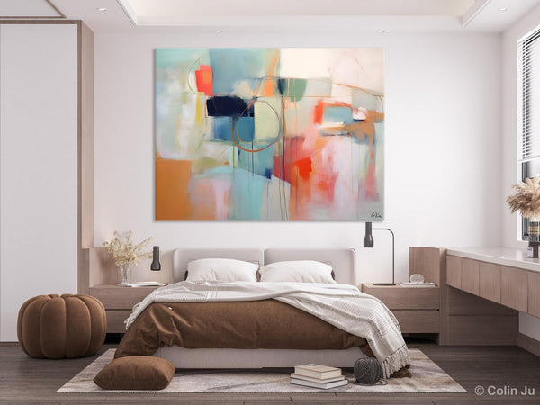 Large Modern Canvas Art, Original Abstract Art Paintings, Hand Painted Acrylic Painting on Canvas, Large Wall Art Painting for Dining Room-Silvia Home Craft