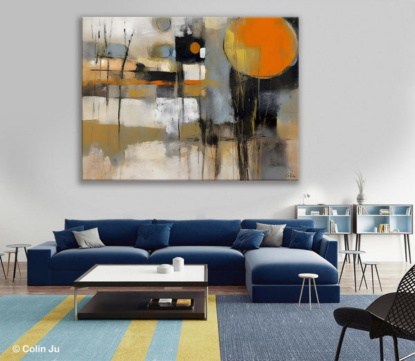 Large Wall Art Painting for Bedroom, Oversized Abstract Wall Art Paintings, Original Modern Artwork, Contemporary Acrylic Painting on Canvas-Silvia Home Craft
