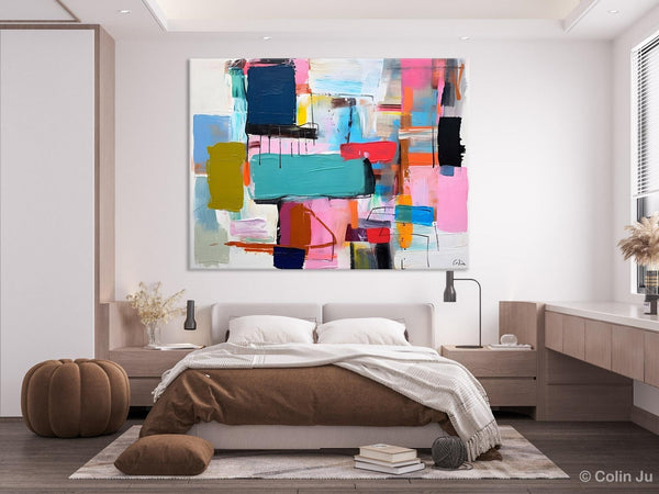 Original Abstract Art Paintings, Hand Painted Canvas Art, Acrylic Painting on Canvas, Large Canvas Art for Sale, Large Painting for Bedroom-Silvia Home Craft