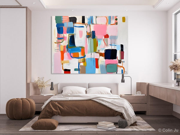 Large Wall Art Ideas for Living Room, Hand Painted Canvas Art, Oversized Canvas Paintings, Original Abstract Art, Contemporary Acrylic Art-Silvia Home Craft