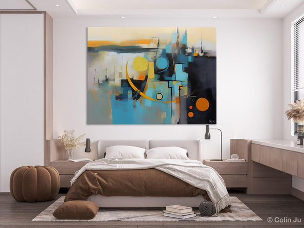 Extra Large Canvas Painting for Living Room, Original Acrylic Wall Art, Oversized Contemporary Acrylic Paintings, Abstract Canvas Paintings-Silvia Home Craft