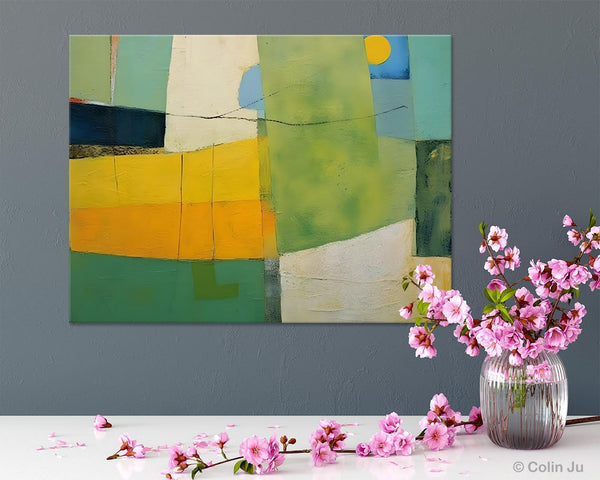 Original Canvas Artwork, Large Wall Art Painting for Dining Room, Contemporary Acrylic Painting on Canvas, Modern Abstract Wall Paintings-Silvia Home Craft