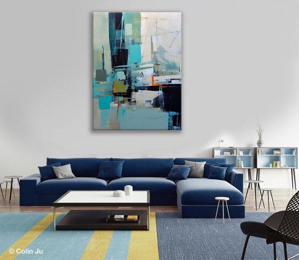 Original Abstract Art, Large Wall Art Painting for Dining Room, Large Modern Canvas Wall Paintings, Hand Painted Acrylic Painting on Canvas-Silvia Home Craft