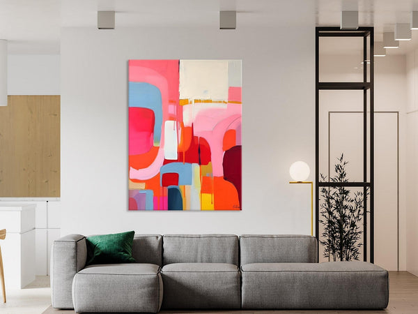 Contemporary Acrylic Painting on Canvas, Simple Abstract Art, Large Painting for Dining Room, Original Canvas Artwork, Wall Art Paintings-Silvia Home Craft