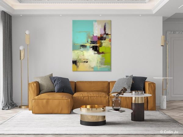 Contemporary Wall Art Paintings, Extra Large Original Art, Abstract Landscape Artwork, Landscape Painting on Canvas, Hand Painted Canvas Art-Silvia Home Craft