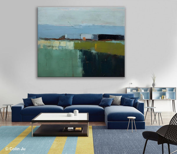Landscape Acrylic Paintings, Landscape Abstract Painting, Modern Wall Art for Living Room, Original Abstract Art, Acrylic Painting on Canvas-Silvia Home Craft