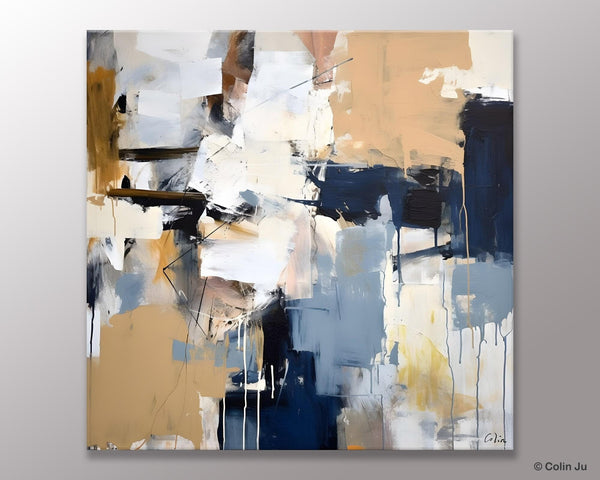 Large Wall Art for Bedroom, Abstract Modern Acrylic Art, Canvas Paintings for Sale, Modern Original Abstract Art, Contemporary Canvas Art-Silvia Home Craft