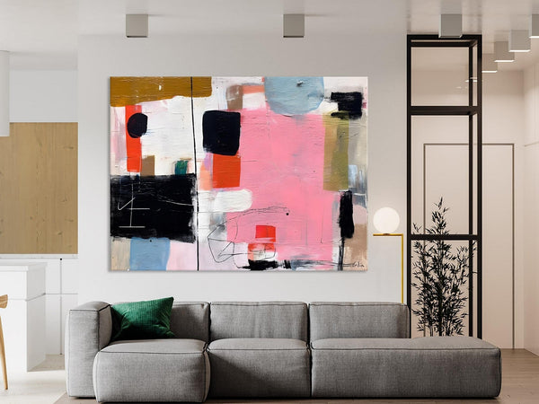 Modern Wall Art Ideas for Bedroom, Large Canvas Paintings, Original Abstract Art, Hand Painted Canvas Art, Contemporary Acrylic Paintings-Silvia Home Craft