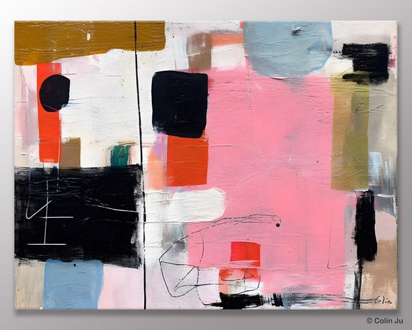 Modern Wall Art Ideas for Bedroom, Large Canvas Paintings, Original Abstract Art, Hand Painted Canvas Art, Contemporary Acrylic Paintings-Silvia Home Craft