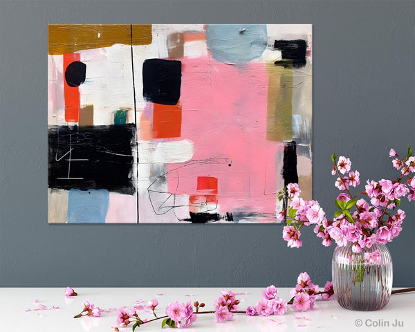 Modern Wall Art Ideas for Bedroom, Large Canvas Paintings, Original Abstract Art, Hand Painted Canvas Art, Contemporary Acrylic Paintings-Silvia Home Craft