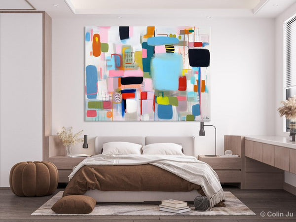 Original Abstract Art, Hand Painted Canvas Art, Modern Wall Art Ideas for Dining Room, Large Canvas Paintings, Contemporary Acrylic Painting-Silvia Home Craft