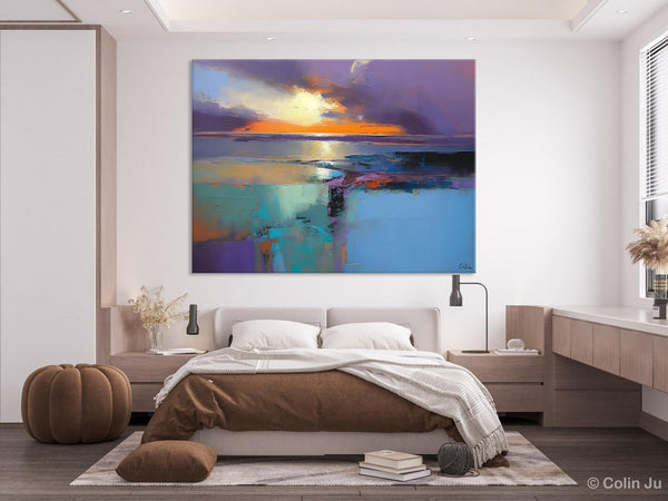 Landscape Canvas Paintings for Living Room, Original Landscape Paintings, Extra Large Modern Wall Art Paintings, Acrylic Painting on Canvas