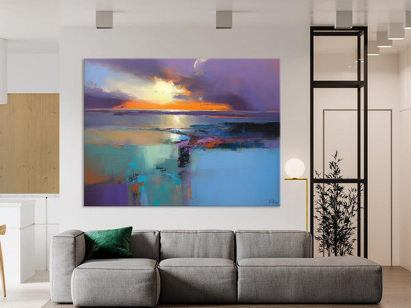 Landscape Canvas Paintings for Living Room, Original Landscape Paintings, Extra Large Modern Wall Art Paintings, Acrylic Painting on Canvas
