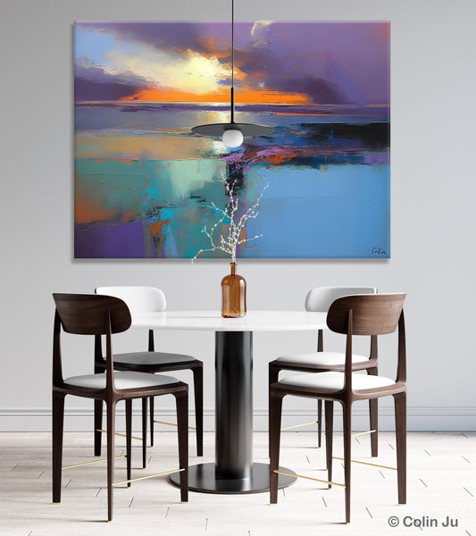 Landscape Canvas Paintings for Living Room, Original Landscape Paintings, Extra Large Modern Wall Art Paintings, Acrylic Painting on Canvas-Silvia Home Craft