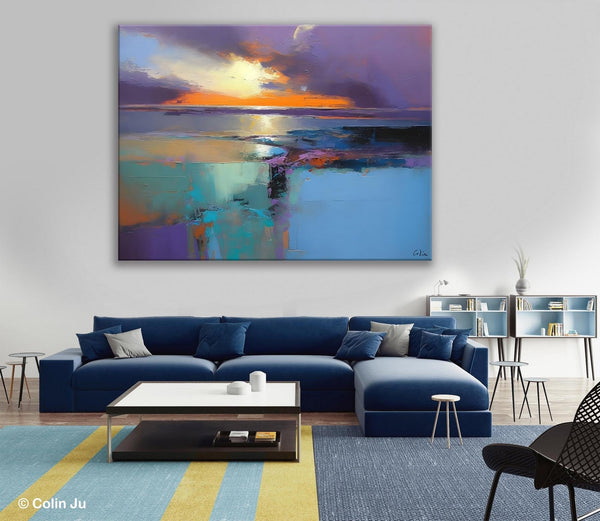 Landscape Canvas Paintings for Living Room, Original Landscape Paintings, Extra Large Modern Wall Art Paintings, Acrylic Painting on Canvas