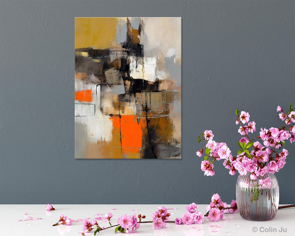 Acrylic Painting on Canvas, Modern Paintings, Extra Large Paintings for Dining Room, Large Contemporary Wall Art, Original Abstract Painting-Silvia Home Craft