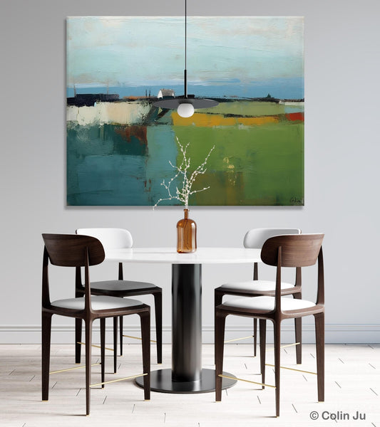 Abstract Landscape Painting for Living Room, Heavy Texture Painting, Hand Painted Canvas Art, Original Abstract Art, Acrylic Art on Canvas-Silvia Home Craft