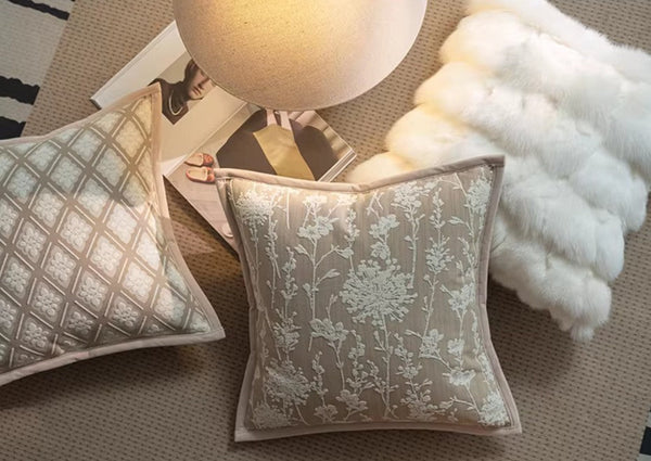 Modern Decorative Pillow Cover, Decorative Throw Pillows for Living Room, Decorative Pillow Arrangement Ideas for Couch, Modern Sofa Pillows-Silvia Home Craft