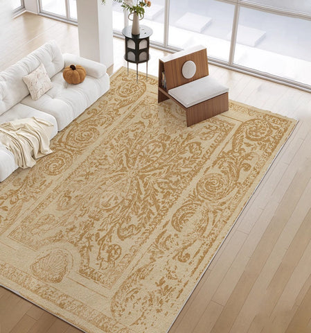 Mid Century Modern Rugs for Interior Design, Soft Rugs under Coffee Table, Contemporary Modern Rugs for Living Room, Thick French Style Modern Rugs for Dining Room-Silvia Home Craft