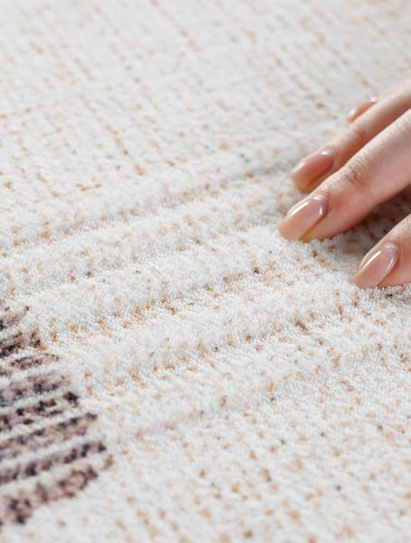Mid Century Geometric Carpets, Abstract Modern Rugs for Living Room, Contemporary Modern Rugs Next to Bed, Modern Rugs under Dining Room Table-Silvia Home Craft