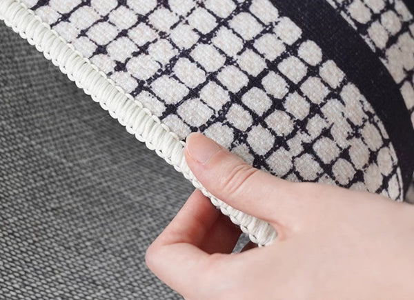 Mid Century Modern Rugs for Bedroom, Large Modern Rugs for Living Room, Contemporary Abstract Rugs under Dining Room Table-Silvia Home Craft