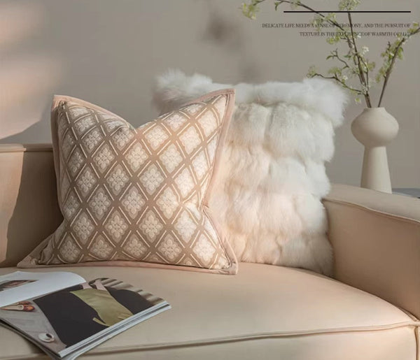 Modern Decorative Pillow Cover, Decorative Throw Pillows for Living Room, Decorative Pillow Arrangement Ideas for Couch, Modern Sofa Pillows-Silvia Home Craft
