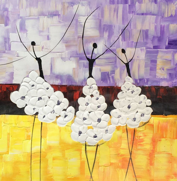 Simple Modern Art, Canvas Painting for Sale, Ballet Dancer Painting, Original Artwork, Paintings for Bedroom, Buy Art Online-Silvia Home Craft