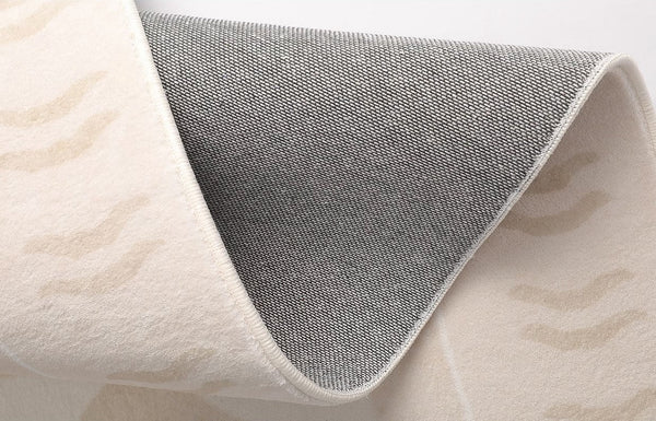 Unique Modern Rugs for Dining Room, Mid Century Modern Rugs Next to Bed, Thick Contemporary Rugs for Bedroom, Cream Modern Carpets for Living Room-Silvia Home Craft