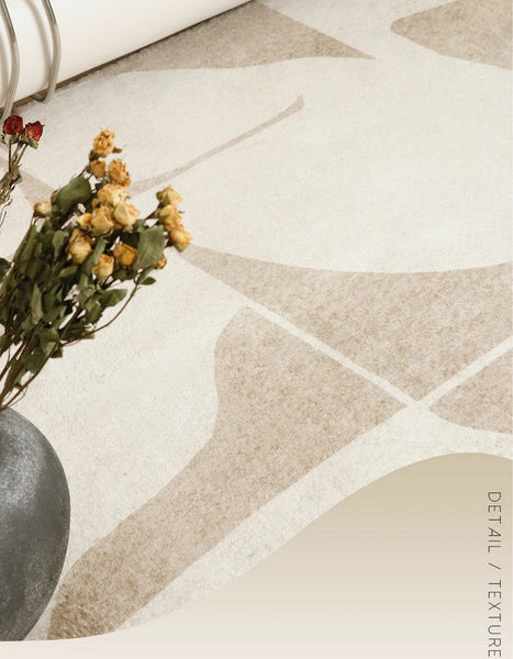 Large Modern Rugs for Living Room, Soft Modern Rug for Living Room, Bedroom Floor Rugs, Geometric Contemporary Rugs for Dining Room-Silvia Home Craft